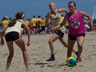 Soccer on the beach